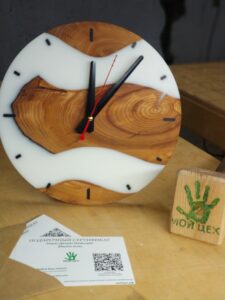 Часы из дерева и эпоксидной смолы как сделать